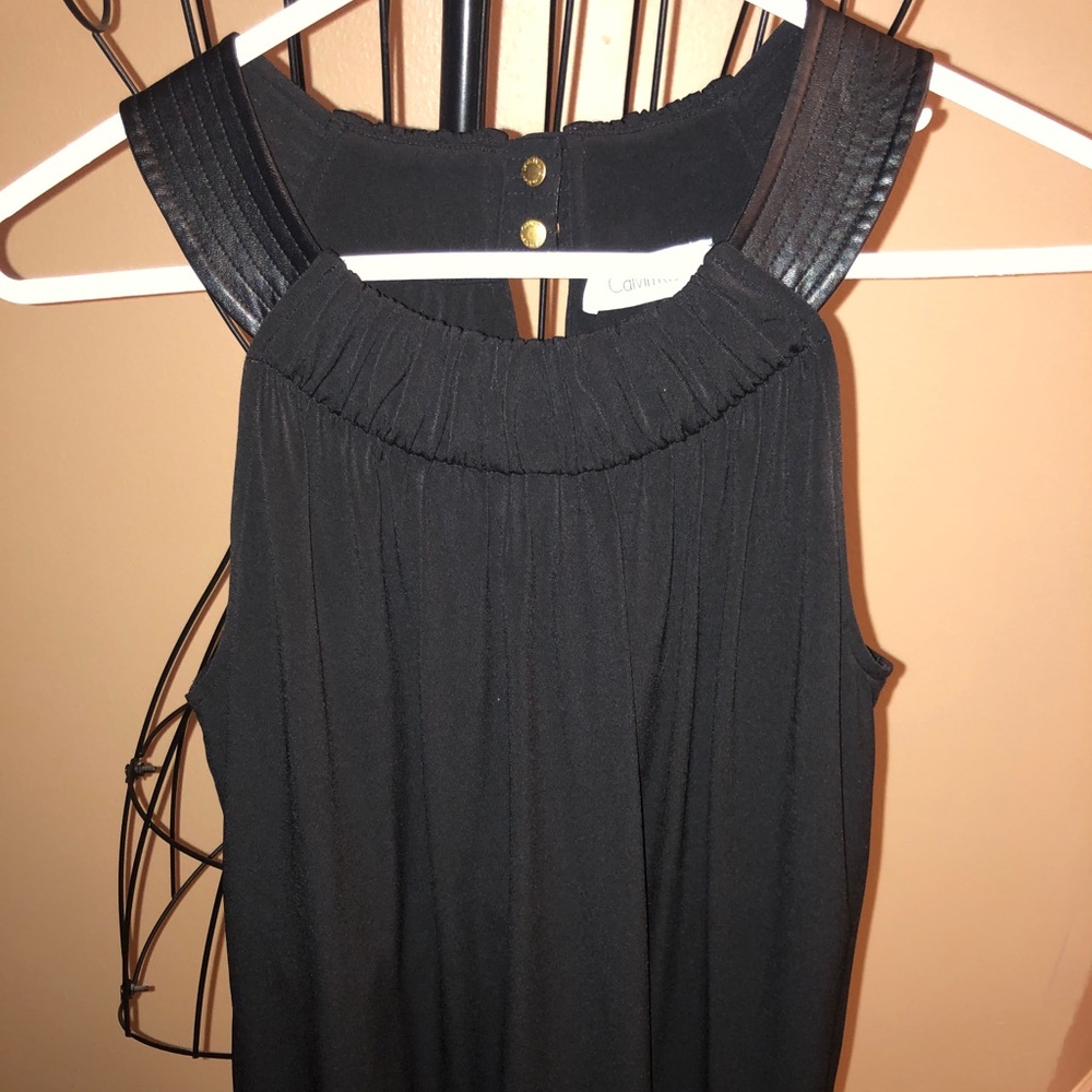 Black and White Calvin Klein Tank Blouse